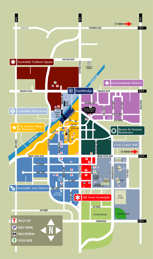 Downtown Scottsdale Map