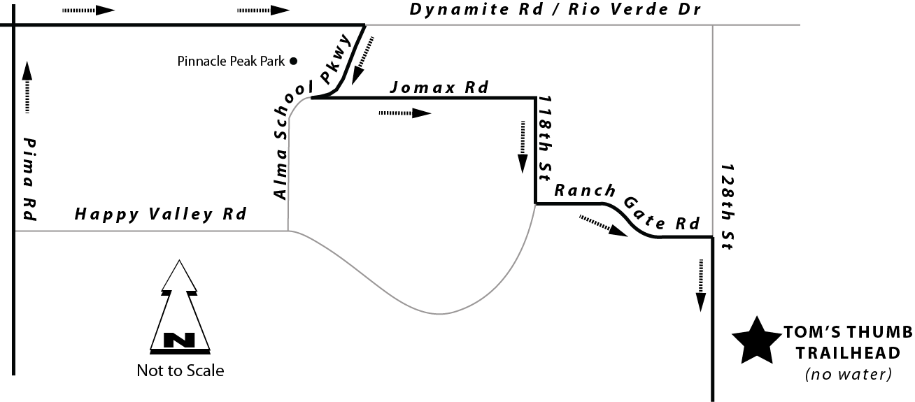 Tom's Thumb Driving Directions