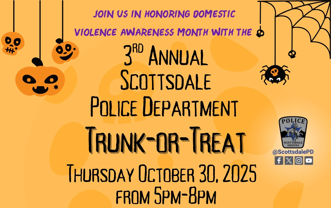 trunk-or-treat Decorative banner for halloween-themed Police event