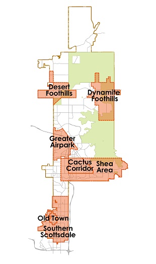 Scottsdale Az Zoning Map City Of Scottsdale - Character Area Planning