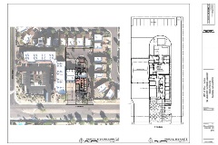 Aerial and proposed site plan of Fire Station 606.