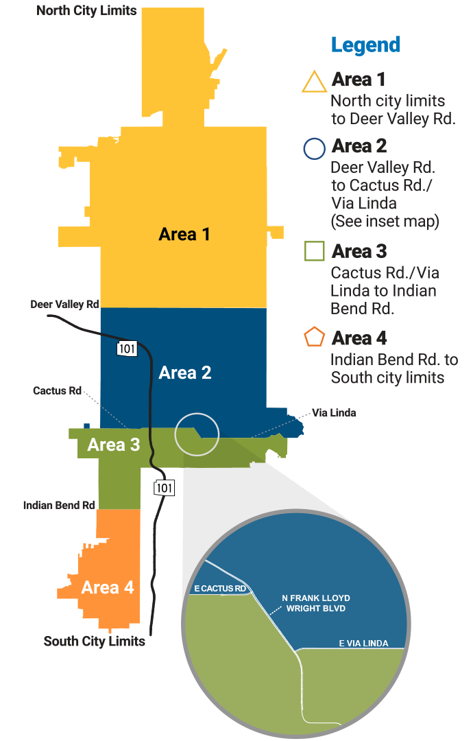 Image of a map of Scottsdale